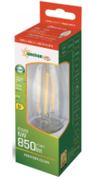 568655 E14 Flamme claire, LED 6 WATT = 60 WATT, 850 lumens, blanc chaud 2 700 K